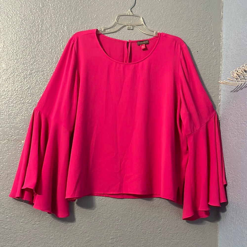 Vince Camuto bell sleeve pink blouse